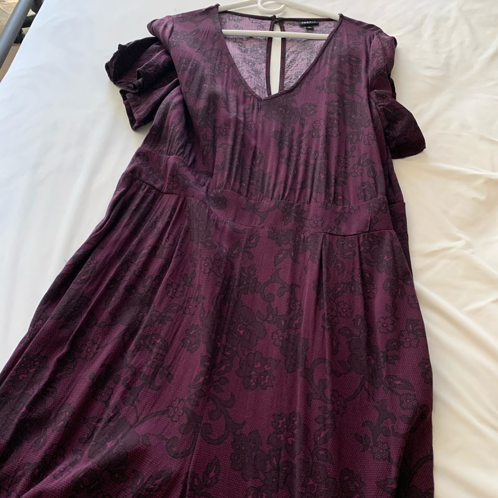 Purple Black Lace Detailed Jumpsuit